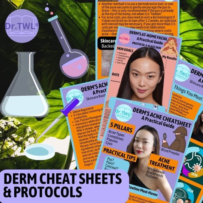 Dermatologist's Cheat Sheets & Protocols