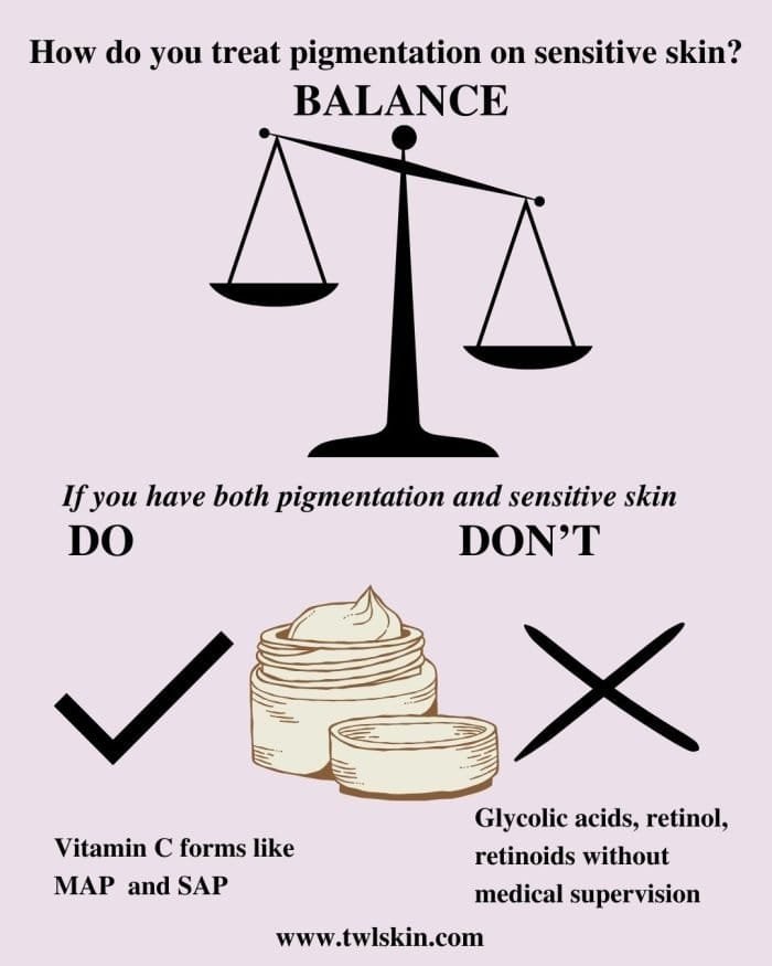 If you have both pigmentation and sensitive skin